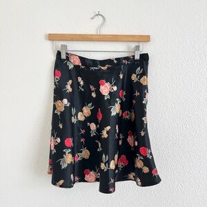 VINTAGE 90s Y2K rose print mini skirt / size 4